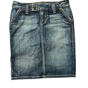 Guess Dark Blue Denim Pencil Skirt